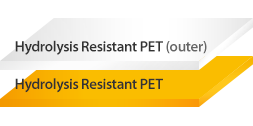 Hydrolysis Resistant PET (outer) / Hydrolysis Resistant PET